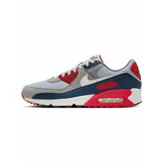 Кроссовки NIKE Air Max 90, полнота F, размер 10 US, серый/красный