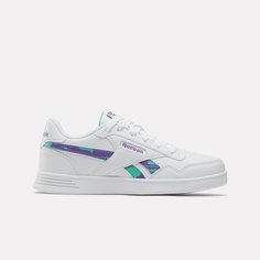 Кеды Reebok Court Advance, размер 3,5 US, белый/зеленый/фиолетовый