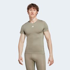 Футболка adidas Techfit Training Tee, размер L, silver pebble