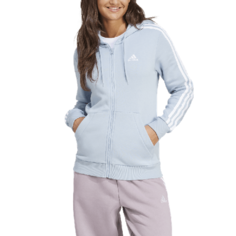 Толстовка adidas Essentials 3-Stripes Full-Zip, размер XS, , WONBLU