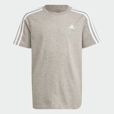 Футболка adidas, размер 128, medium grey heather / white
