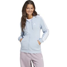 Толстовка adidas Essentials 3-Stripes Full-Zip, размер S, , WONBLU