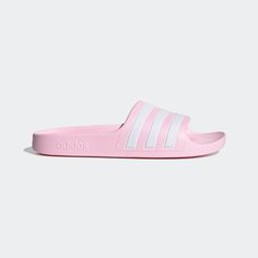 Шлепанцы adidas ADILETTE AQUA SLIDES KIDS, размер 10k UK, Clear Pink / Cloud White / Clear Pink