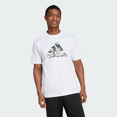 Футболка спортивная adidas Camo Badge Of Sport Graphic, размер M INT, white