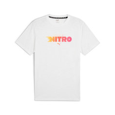 Футболка спортивная PUMA graphic run nitro tee, размер 48, белый