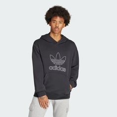 Худи спортивное adidas Originals ADICOLOR OUTLINE TREFOIL, размер 2XL, , черный