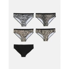 Трусы infinity lingerie, размер XXXL, черный/принт