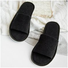 Тапочки Amaro Home Махра, размер 42-44, black