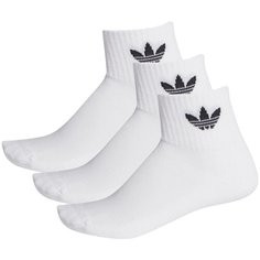 Носки adidas, комплект, 3 пары, размер L, белый