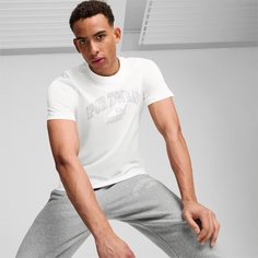 Футболка PUMA ESS+ LOGO LAB Tee, размер 44, белый