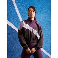 Олимпийка Reebok Classic Franchise Track Jacket , размер L INT, , черный/фиолетовый/фиолетовый