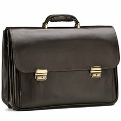 Портфель Кожинка, фактура матовая, коричневый