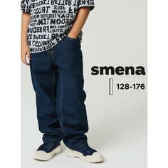 Джинсы SMENA Осень-Зима 2025, размер 140/72, cиний Смена
