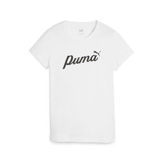 Футболка PUMA ESS+ Script, размер XS, белый