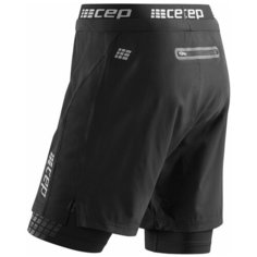 Шорты спортивные Cep Compression Shorts 2 in 1, размер S, черный