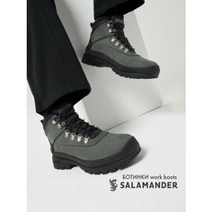 Ботинки тимберленды Salamander, размер 40, серый/черный