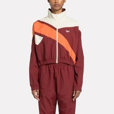 Олимпийка Reebok Classic Franchise Track Jacket , размер XS INT, , бордовый/бежевый/оранжевый