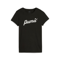 Футболка PUMA ESS+ Script, размер XS, черный