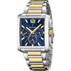 Наручные часы FESTINA Timeless Chrono, синий/серебристый/золотистый