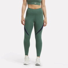 Тайтсы Reebok Id train colorblock, размер XS INT, зеленый