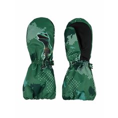 Варежки ArctLand T-Rex для детей, размер 6-8 лет, зеленый