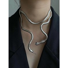 Колье, серый Нет бренда