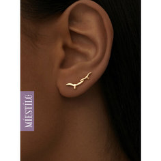 Серьги клаймберы MIESTILO, серебро, 925 проба, серебрение, золочение, родирование, , желтый, золотистый, розовый, серебристый