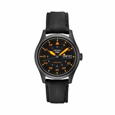 Наручные часы SEIKO 5 Sports, черный, оранжевый
