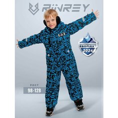 Комбинезон RINREY MSOVB07-2BB, размер 116, , черный/голубой