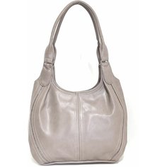 Сумка хобо McKIR, фактура гладкая, кофе с молоком