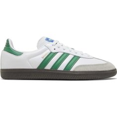 Кроссовки adidas Originals Samba OG, размер 5 UK, белый/зеленый