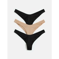 Трусы infinity lingerie, размер M, черный с бежевым