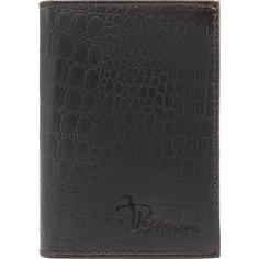 Визитница Pellecon, фактура под рептилию, коричневый