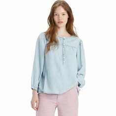 Рубашка Levis Women Halsey 3/4 Slv Blouse, размер M, blue Levis®