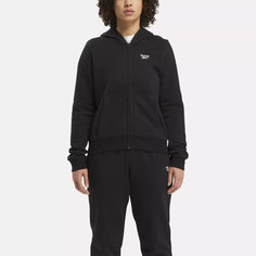 Толстовка Reebok Identity Small Logo Fleece Full-Zip Hoodie, размер L, , black