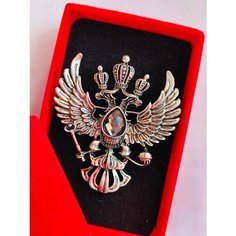 Брошь Queen Fair, стразы, серый