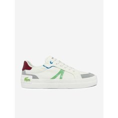 Кеды LACOSTE, размер 9.5, молочный/серый