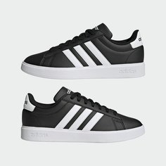 Кеды adidas Grand Court 2.0, полнота F, размер 10.5 UK, core black/cloud white/core black