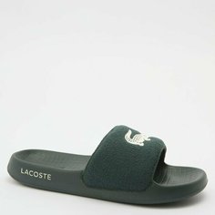 Шлепанцы LACOSTE, размер 42, темно-зеленый