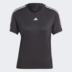 Футболка adidas AEROREADY Train Essentials 3-Stripes, размер XS, black/white
