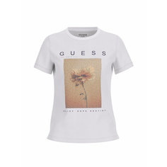 Футболка GUESS, размер M, кремовый/белый