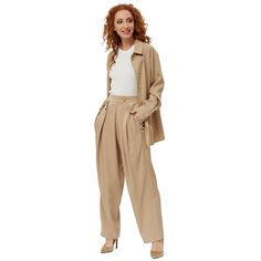 Брюки классические DIMMA fashion studio, размер 60, бежевый