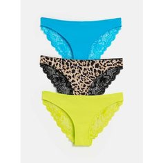 Трусы infinity lingerie, комплект из 3 шт., размер XS, зеленый