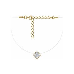 Колье Infini, красное золото, 585 проба, фианит, длина 40 см., прозрачный