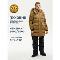 Пуховик NIKASTYLE, размер 170, коричневый