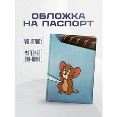 Обложка для паспорта STICKERBOSS, коричневый, серебряный