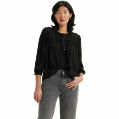 Рубашка Levis Women Halsey 3/4 Slv Blouse, размер M, черный Levis®