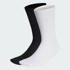 Носки adidas Originals Premium Essentials Crew Socks 2 Pairs, комплект, 2 пары, размер S, white/black
