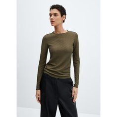 Лонгслив MANGO CASIOPEA, размер S INT, , хаки
