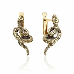 Серьги PLATINA, желтое золото, 585 проба, , золотистый